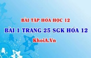 Bài 1 trang 25 SGK Hóa 12: Nội dung về Glucozơ